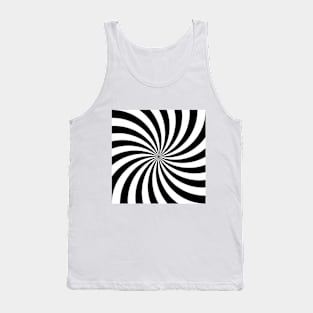 Black and white spiral vortex Tank Top